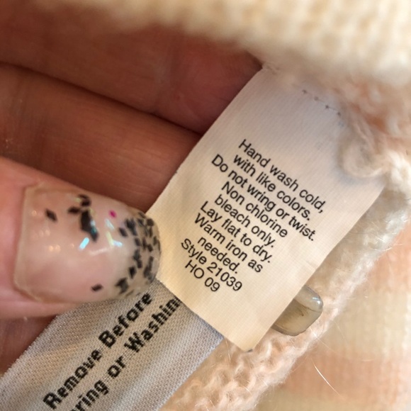 ๐ 6/$60, JCrew Soft Wool Blend Sweater, Pnk/Crm, Small - Picture 4 of 4